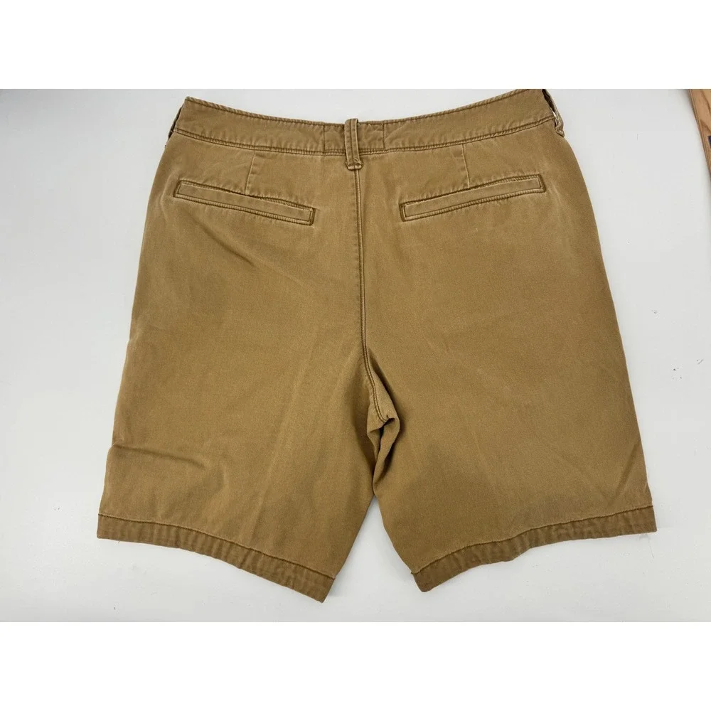 Hollister Chino Shorts Mens 31 Tan Classic Fit Cotton Khaki Casual Summer 3H0559
